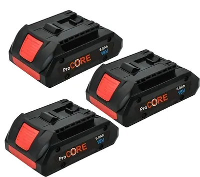 Obrázok produktu pre Náhradné batérie, lítiovo-iónové, kompatibilné s 18V, kapacita 6,0 Ah x 3, 18V