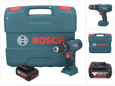Zdjęcie produktu dla Akumulatorowa wiertarko-wkrętarka udarowa Bosch GSB 18V-21 18 V 55 Nm + 1x akumulator 5,0 Ah + walizka L - bez ładowarki