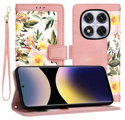 Produktbild von Techsuit FlipCraft Book Wallet Klapphülle mit Kabel für Xiaomi Redmi Note 14 Pro / Xiaomi Poco X7 - Sweetheart Pink