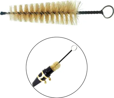 Produktbild von Mundstück-Reinigungsbürste, Metallgriff, Borsten, Saxophon, Trompete, Klarinette, Reinigungsbürsten, Holzblasinstrumente, Zubehör