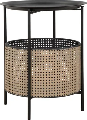 Produktbild von Mauro Ferretti Osaka Beistelltisch Ø 40x50 cm schwarz natur