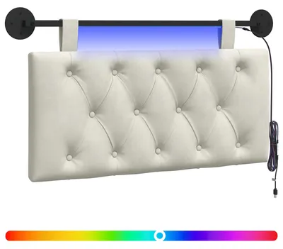 Produktbild von Hängendes Kopfteil Mit LED Licht Creme Samt