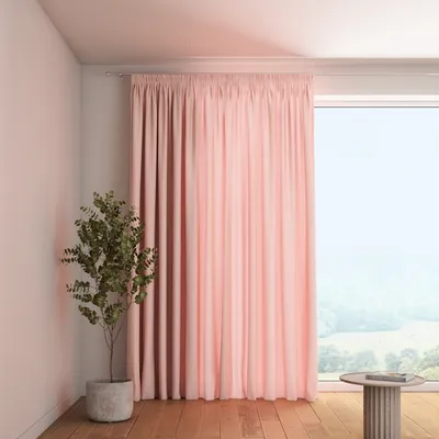 Produktbild von Dekoria Vorhang mit Kräuselband, puderrosa, 130 x 245 cm