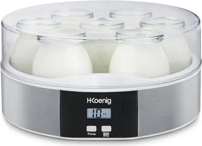 Produktbild von Joghurtbereiter HKoeNIG ELY70, 7 Gläser 160ml, Programmierbar bis 15h, 15W