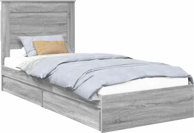Obrázok produktu pre vidaXL Úložná posteľ sivá Sonoma 100 x 200 cm materiál na báze dreva