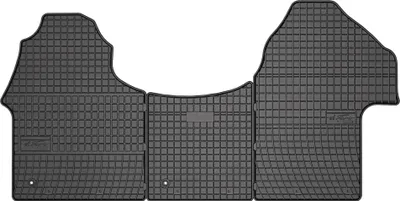 Image de Tapis avant en caoutchouc + tunnel pour Mercedes-Benz Sprinter W907 2018- (monospace) – 3 pièces, noirs, sur mesure