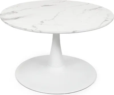 Produktbild von Milton & Oldbrook Couchtisch Ø 80 cm Prague Marmorlook Weiß