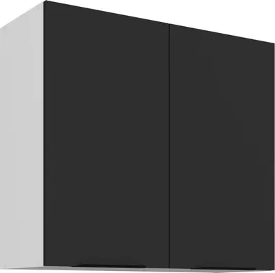 Produktbild von Küchenoberschrank LUNARA – Breite 80 cm, schwarz/weiß