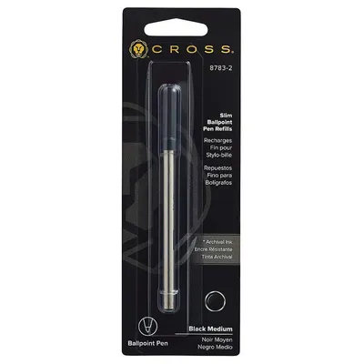 Produktbild von CROSS Kugelschreibermine Slim schwarz, mittel, 1 Stück im Blister 8783-2