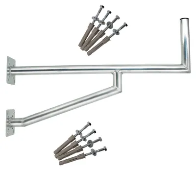 Produktbild von PremiumX 100cm Wandhalter Aluminium zwei Wandplatten SAT Schraubensatz