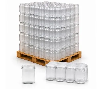 Produktbild von 560x Einmachglas 350ml TO82 Halbpalette für Honig Marmelade Vorrat