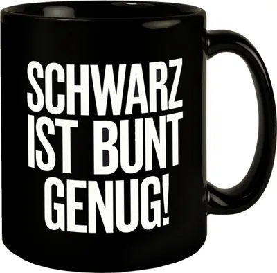 Produktbild von Schwarz ist bunt genug Tasse