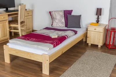 Produktbild von Bett Kiefer massiv 90 x 200 cm Natur