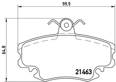 Produktbild von Brembo Bremsbelagsatz, Scheibenbremse Vorderachse P 68 008