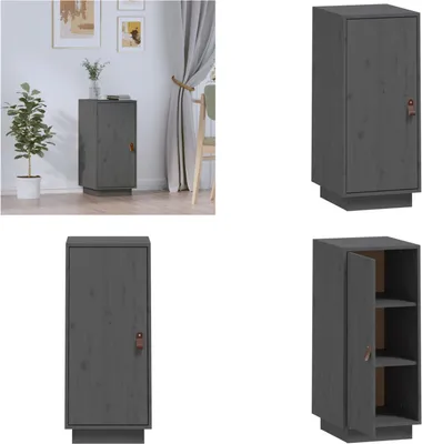 Obrázok produktu pre vidaXL Príborník Grey 34x40x75 cm masív borovica - Príborník - Príborníky - Skriňa - Úložná skriňa