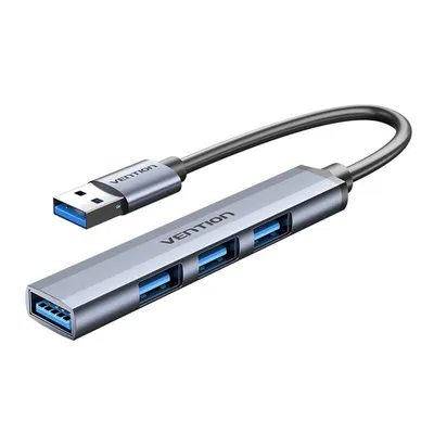 Produktbild von Vention CKOHB Schnittstellen-Hub USB 3.2 Gen 1 (3.1 Gen 1) Type-A 5000 Mbit/s Grau