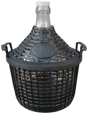 Produktbild von Glasballon 5L mit Korb, 28mm Öffnungsdurchmesser
