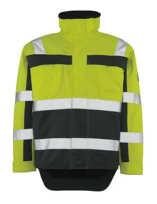 Produktbild von MASCOT 07223-880-1703-L, Jacke, Unisex, Grün, Gelb, L, 104 cm, Polyester