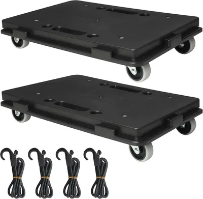 Produktbild von 2er Möbelroller mit 400 kg Tragkraft, erweiterbar, schwarz