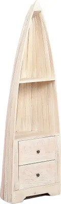 Produktbild von Bootsregal / Bücherregal LACI White Antique 150cm Massivholz