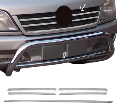Image de Moulure de Grille de Calandre pour Mercedes Sprinter W901 1995-2006 Chromé 5Pcs