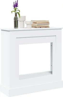 Produktbild von HOMMIE Kaminumrandung Weiß 90x30x90cm Holzwerkstoff Promotion504208 - Dekokamine