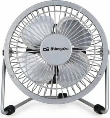 Produktbild von Orbegozo PW 1025, Haushalts-Lamellenlüfter, Grau, Tisch, 10 cm, Metall, USB
