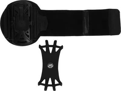 Produktbild von Handy-Armband mit 180° Drehung, universell für 6.6 Zoll Smartphones, abnehmbar, schwarz
