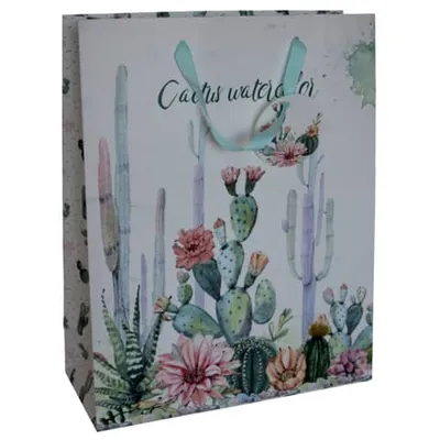 Produktbild von 41438 Geschenktragetasche Kaktus 26 x 33 x 11 cm