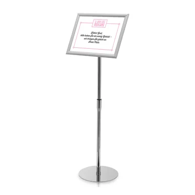 Produktbild von Deflecto Bodenständer A3 mit Klapprahmen - Höhe 90-128,5cm - Silber