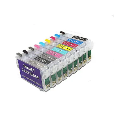 Produktbild von Wiederbefüllbare Tintenpatronen T0961-T0969 mit Auto Reset Chips für Epson Stylus Photo R2880 (T0961 T0962 T0963 T0964 T0965 T0966 T0967 T0968 T0969)