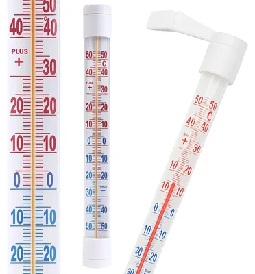 Obrázek produktu pro venkovní okenní teploměr venkovní teploměr na okno bílý 21 cm na zeď pro měření venkovní teploty