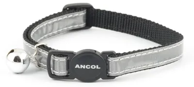 Imagen del producto de Collar reflectante para gatos, con hebilla de seguridad, color plateado, para mayor visibilidad