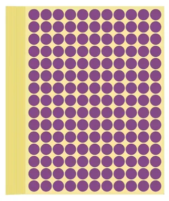 Produktbild von Runde selbstklebende Punktaufkleber, lila, 10 mm, 4950 Stück, für Büro und Schule