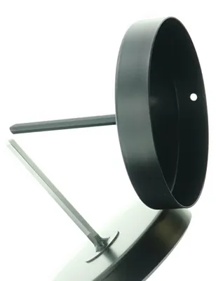 Produktbild von nature trends Kerzenhalter Schwarz mit Stiel Ø 8,1 cm - Metall