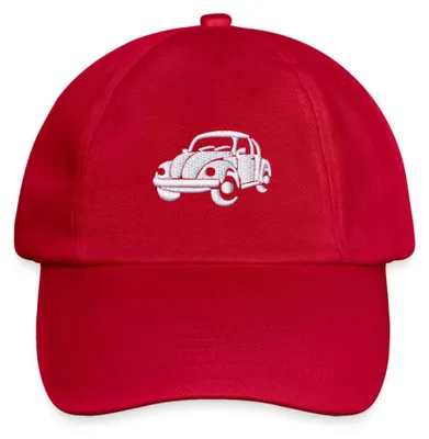 Produktbild von Spreadshirt Volkswagen VW Beetle Stickmotiv Baseballkappe, One size, klassisch Rot