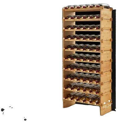 Zdjęcie produktu dla Regał na wino, modułowa konstrukcja, pojemność do 72 butelek, 10 poziomów