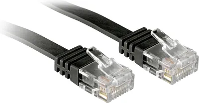 Produktbild von LINDY Patchkabel Cat6 Flachband ungeschirmt schwarz 3.00m