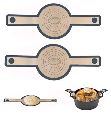 Silikon-Backmatte für Brot, 2 Stück, für Dutch Oven, spülmaschinenfest