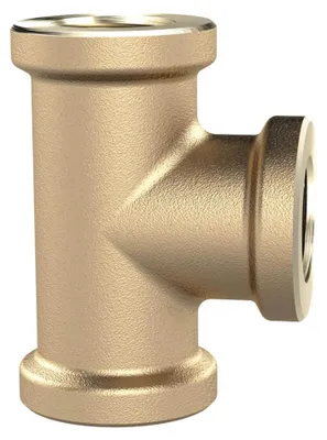 Produktbild von Riegler T-Stück, 3 x Innengewinde, G 2, Druck 16 bar, Messing blank
