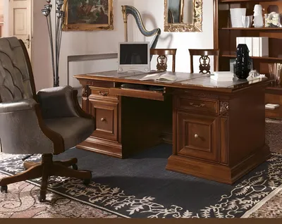 Produktbild von Büroeinrichtung Arbeitszimmer Sessel Büro Möbel Chef Sessel Barock Rokoko 3tlg.