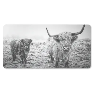 Produktbild von MuchoWow® Mauspad Mousepad Schottische Hochlandbewohner - Licht - Himmel - Natur 60x30 cm - Mousepads - Maus Mat - Pad - Mausunterlage - Nachhaltig