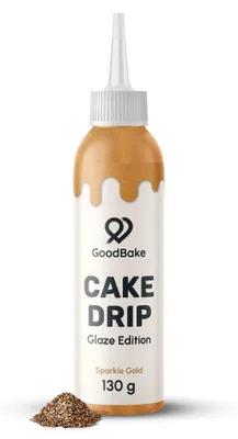 Produktbild von GoodBake Cake Drip Glaze Edition Gold 130g – Zuckerglasur, Dripcake, Torte & Donuts dekorieren
