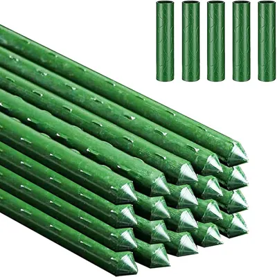 Obrázok produktu pre Podpery rastlín 20 kusov, zelené podpery rastlín, robustné, pre popínavé rastliny, kvety, zeleninu
