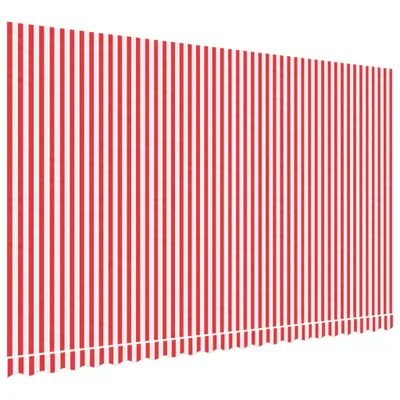 Zdjęcie produktu dla vidaXL Poszycie markizy w czerwono-białe paski 5x3 m
