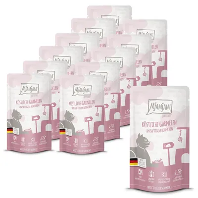 Obrázok produktu pre MjAMjAM 12x125g Quetschie krevety a kuracie mäso mokré krmivo pre mačky