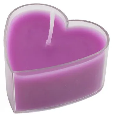 Imagen del producto de Velas aromáticas en forma de corazón, marca HomeBound, paquete de 4, color morado