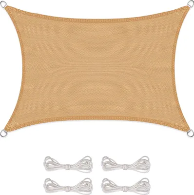 Produktbild von Sonnensegel BASIC HDPE Rechteck 3x4 sandbeige High Density Polyethylen 150g/m²
