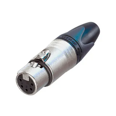 Obrázek produktu pro Neutrik NC5FXX, XLR, Černá, Metalická, Samice, Přímý, Stříbrná, IP40