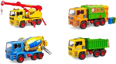 Image de Coffret anniversaire Bruder Spielzeug - 4 modèles aux couleurs spéciales